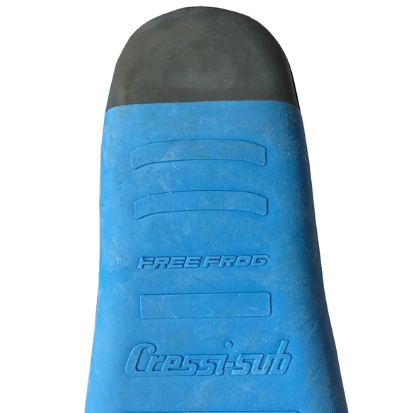 Cressi-Sub Free Frog Long Blade Fins Blue and Black - Picture 4 of 5